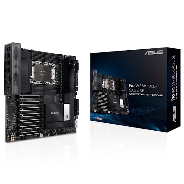 ASUS Pro WS W790E-SAGE SE - EEB Socket LGA4677 Intel W790 Express bundkort - 8x DDR5 - M.2 PCIe 4.0 - USB 3.2 - 10 GbE LAN - PCI-E