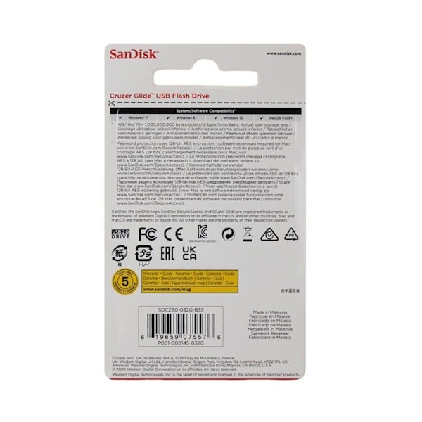 SANDISK CRUZER GLIDE 32G 3-PACK SDCZ60-032G-G46T