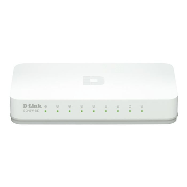 D-Link switch desktop Ethernet 8-porte 10/100 Mbps Hvid