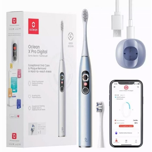 Oclean Sonic tandbørste X Pro Digital (sølv) - XProDigital sølv