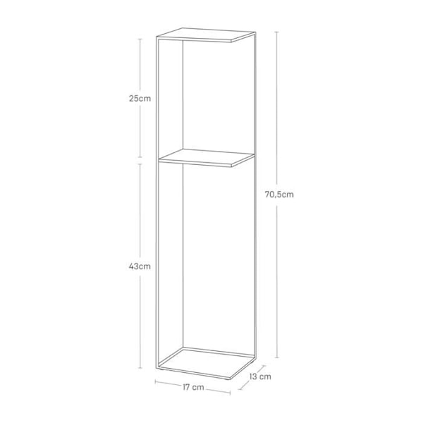 Toilethylde L13 cm - 13 X 17 X 70,5 - Calicosy - Sort