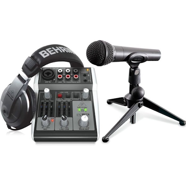 Behringer PODCASTUDIO 2 USB Kit - Täydellinen tallennusstudio podcasteja ja äänituotantoa varten