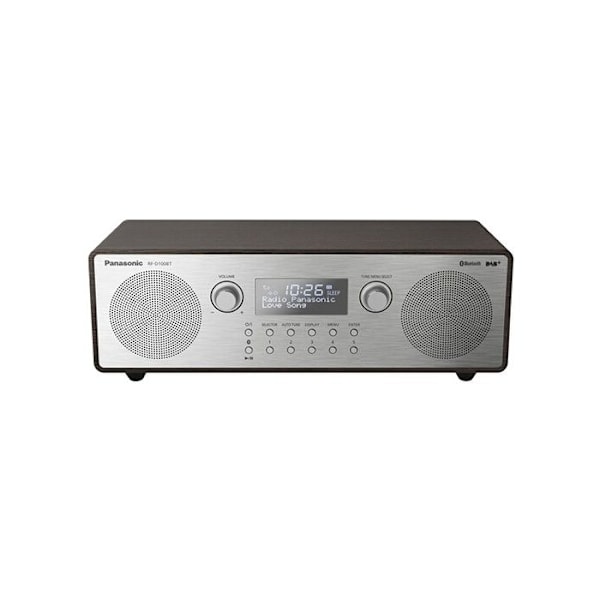 Panasonic Radio DAB/FM RF-D100BTEGT 10W Bluetooth Equalizer 5 Forudinstillinger Bass Reflex LCD Strøm/Batterier Fransk Version