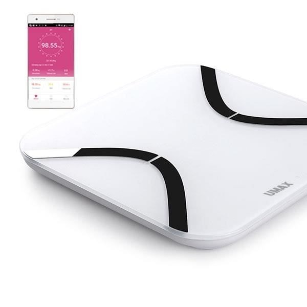 UMAX US20E, Elektroninen henkilövaaka, 180 kg, 50 g, kg, Neliö, Valkoinen