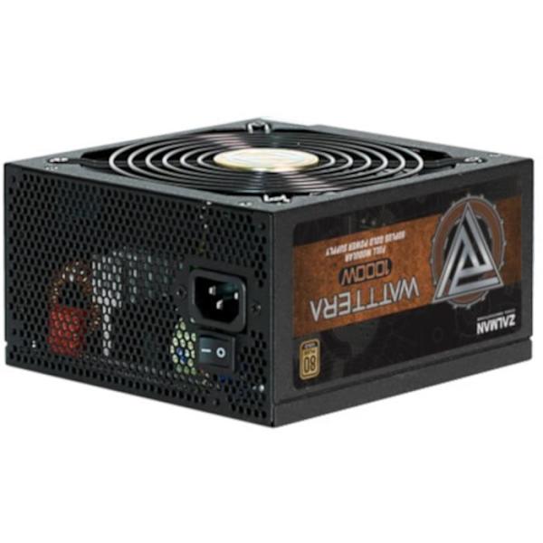 ZALMAN WattTera 1000W (80+ guld) - Modulær pc-strømforsyning Sort
