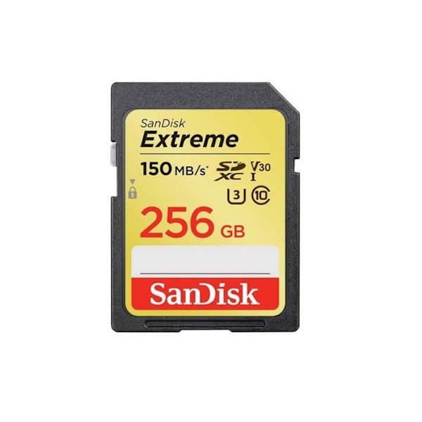 SanDisk Extreme PLUS 256 Gt SDXC-muistikortti - 190 MB/s lukunopeus - 130 MB/s kirjoitusnopeus