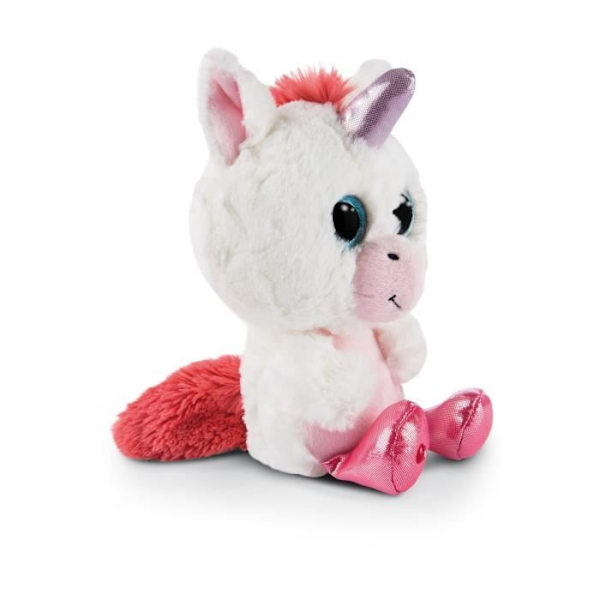 Pelser - Nici - Glubschis - Enhörning - 15 cm - Vit/Rosa - För barn från 3 år Vit, Rosa