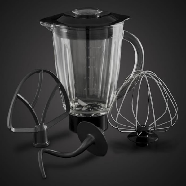 Foodprocessor - RUSSELL HOBBS - Desire 23480-56 - 1000 W - 5 L skål - 10 hastigheder - 1,5 L blenderskål Rød og grå