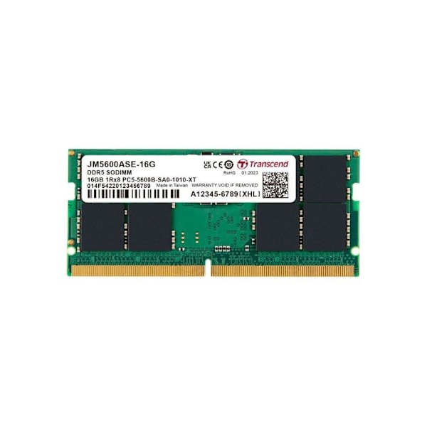 Muistin päivitys - TRANSCEND - 16 Gt JM DDR5 5600 SO-DIMM 1RX8 CL46