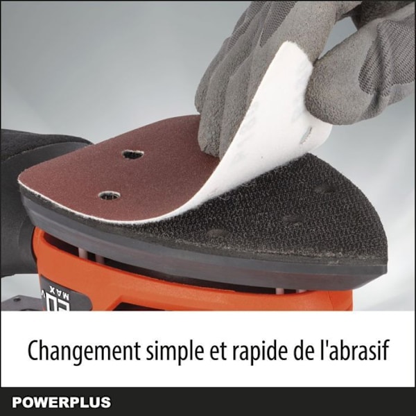 Trådløs multifunktionsslibemaskine 20V - DUAL POWER POWDP50200 - Orange