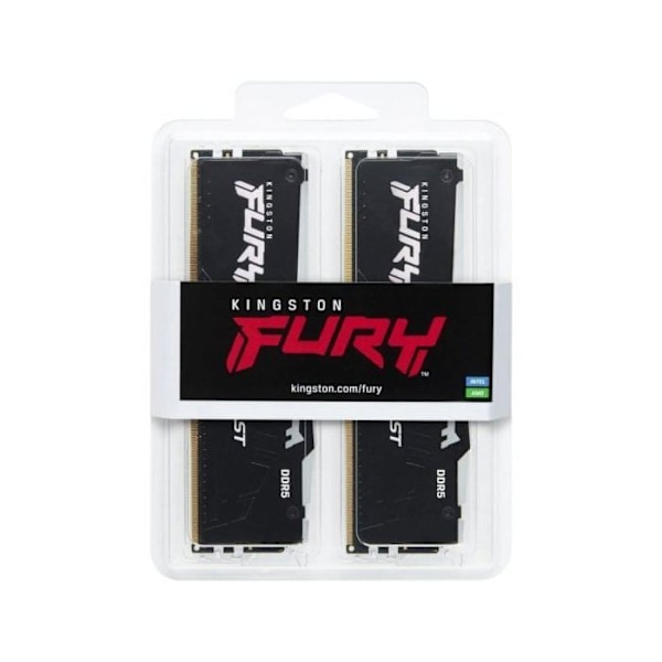DDR5-muistimoduuli - KINGSTON - FURY BEAST RGB - 16 Gt (2 x 8 Gt) - 5600 MHz - Automaattinen ylikellotus
