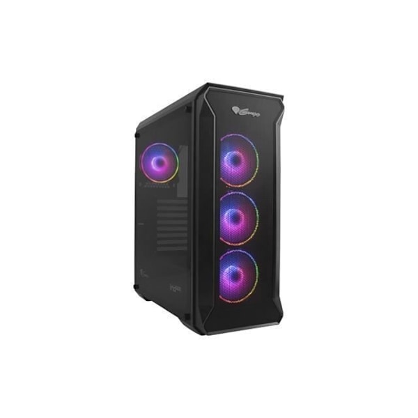 Genesis Case Irid 505 ARGB midi tornikotelo (USB 3.0) - Natec musta, Läpinäkyvä