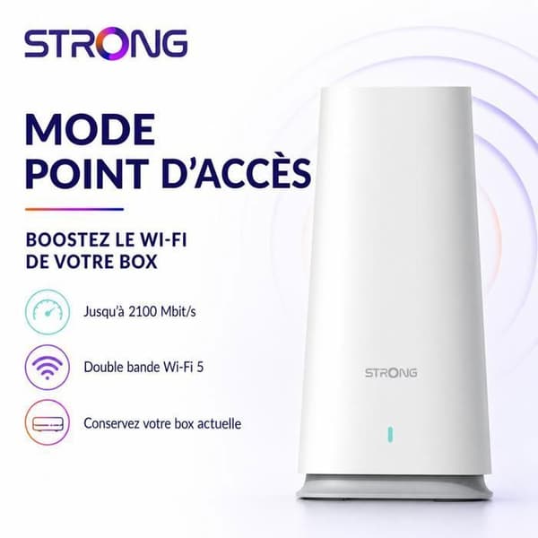 Mesh WiFi-router - STRONG - ATRIA Mesh 2100 - Täckning 100 m² - 2100 Mbit/s - Transparent roaming