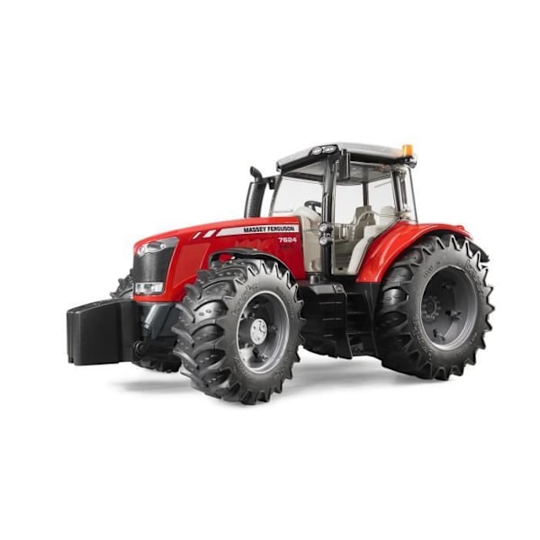 Massey Ferguson 7624 traktori - BRUDER - Avattava konepelti ja ohjaamon ovi Rød