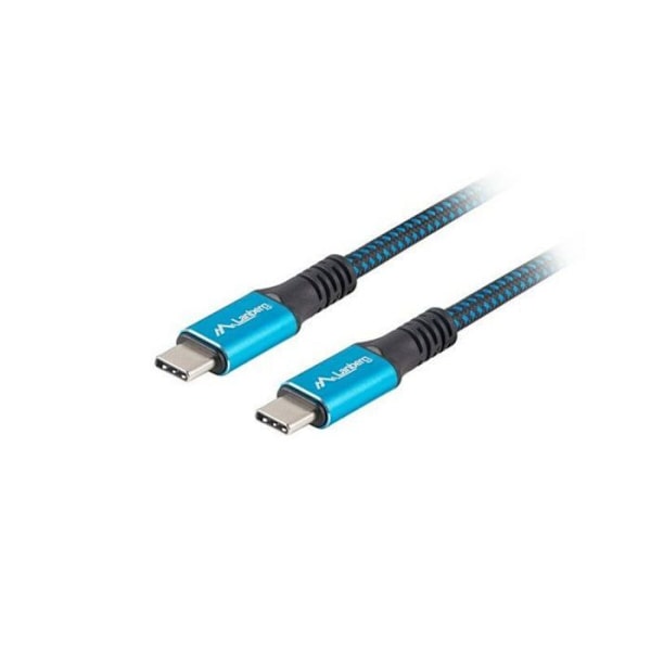 Kaapeli - Lanberg-oheislaitteen liitin - CA-CMCM-45CU-0005-BK - USB-kaapeli 0,5 m USB4 Gen 2x2 USB C Musta, musta ()