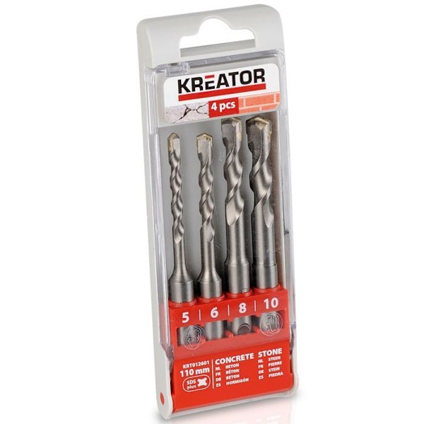 setti 4 betoni SDS plus 110mm kreator-krt01…