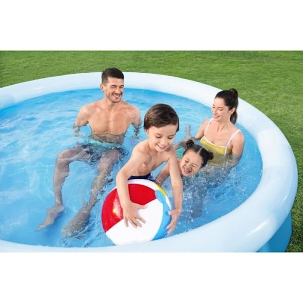 Opstillingspool - BESTWAY - Fast Set™ - Rund 305 x 66 cm - Filtreringspumpe inkluderet - DuraPlus™