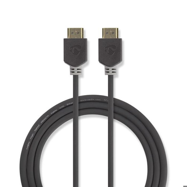 Højhastigheds HDMI-kabel med Ethernet - Nedis - 10 m - Antracit
