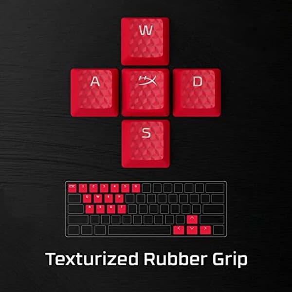 HyperX Gummitangenter - Spelaccessoarer Kit, 19 Tangenter, Engelsk Layout (US)