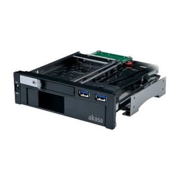2x 2,5" HDD-læserbur - AKASA - SATA 6Gb/s-grænseflader - Rackmonterbar