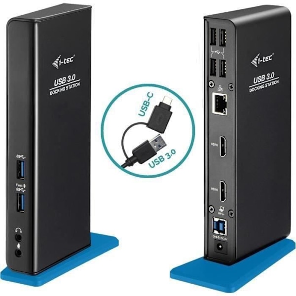 i-tec - USB 3.0/USB-C Universal dockningsstation för bärbar dator