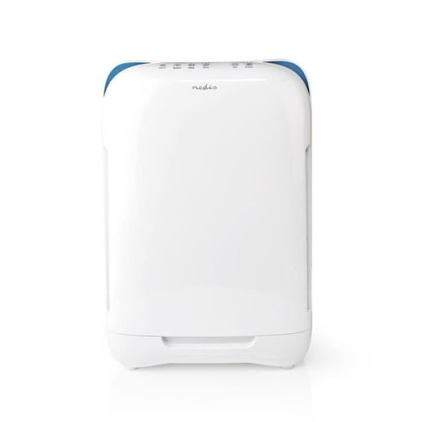 Nedis - Luftrenser | Pladser op til: 25m² | Clean Air Delivery Rate (CADR): 200 m³/h | Luftkvalitetsindikator Hvid