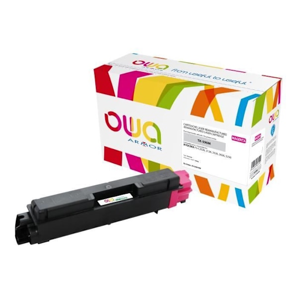 OWA Magenta renoveret tonerpatron til Kyocera FS-C5350DN, C5350DN-KL3