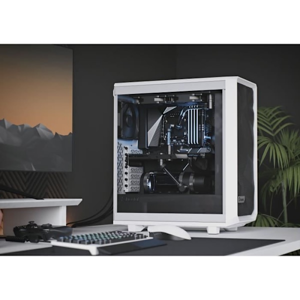 FRACTAL DESIGN - PC Meshify 2 kompakt etui Hvidt gennemsigtigt hærdet glaspanel