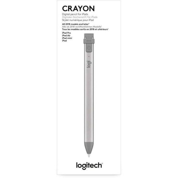 Monipuolinen digitaalinen kynä - LOGITECH - iPad:lle (kaikki mallit 2018 ja uudemmat) - Harmaa