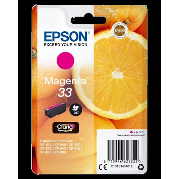 EPSON Cartridge T3343 - Appelsiinit - Magenta