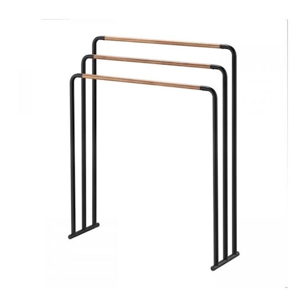 Metallinen pyyheteline 3 tangolla - Mattamusta - 70 cm X 19 cm X 83 cm - YAMAZAKI - Mattamusta