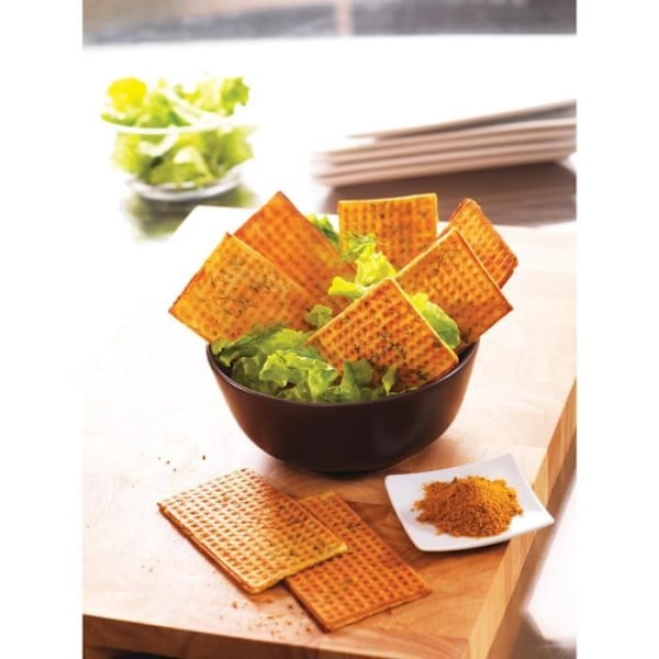 TEFAL - Snack Collection - 2 vohvelilautasen setti - Sopii astianpesukoneeseen - Musta sort
