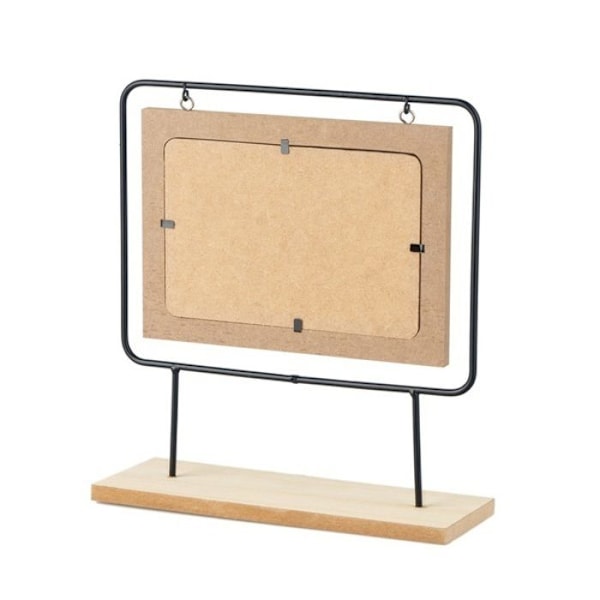 Valokuvakehys - Balvi - Pohjoismainen - Puuta ja metallia - 24x21 cm - 1 valokuva 10x15 cm beige