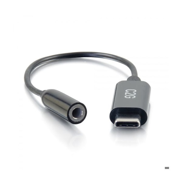 C2G 54426 SORT MOBILTELEFONKABEL 0,09 M USB-C 3,5 MM