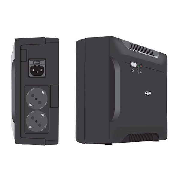 Ekstern UPS - FSP - Nano 800 VA - Overbelastningsbeskyttelse - 4 udgangsstik