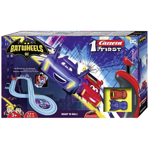 Lasten lelu - CARRERA - Carrera 20063048 First Batwheels - Aloitussetti - Hot Wheels -lisenssi - Sininen
