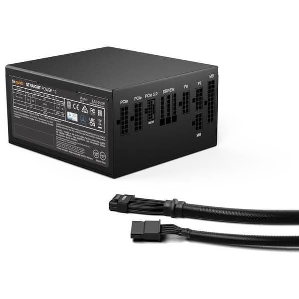 Var tyst! - BN336 Straight Power 12 Platinum - PC-strömförsörjning - 750 W