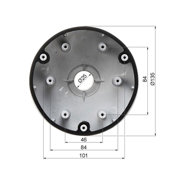 HIKVISION Stödpendel för kupolkameror - DS-1271ZJ-140-DM45 Vit