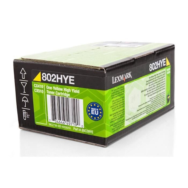 LEXMARK - 1 802HYE tonerpatron - Standardkapacitet 3.000 sider - Gul