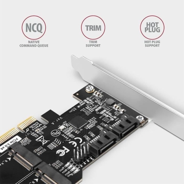AXAGON PCES-SA4M2 PCIe Controller 2X Intern SATA 6G Port + 2X Intern M.2 B-Key SATA Port + LP - 8595247906984