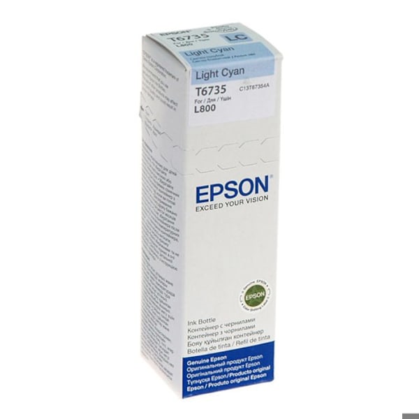 Blå bläckpatron - EPSON - C13T67354A - Ljuscyan - Refill bläck - 70 ml