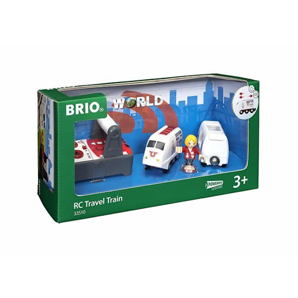BRIO World Radiostyret Rejsetog - Lyd- og lystilbehør i træ - Ravensburger - Blandet - Fra 3 år Beige