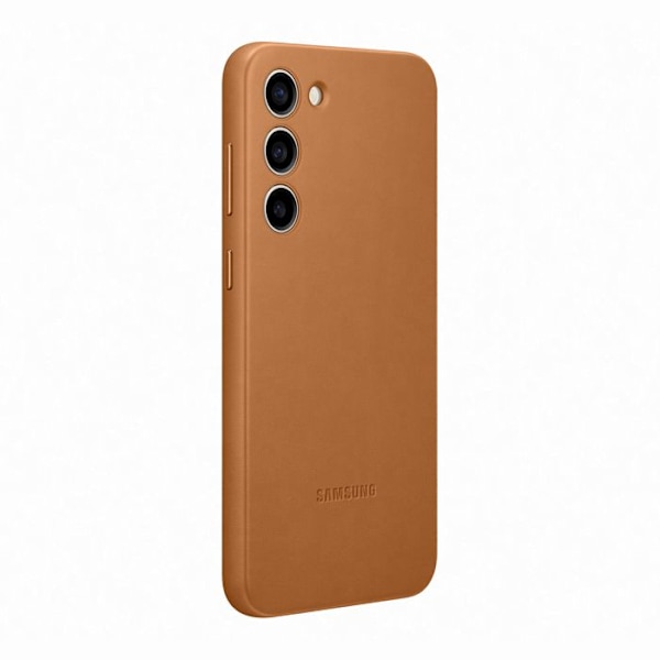 Læderetui - SAMSUNG - Galaxy S23+ - Beige - Halvstivt - Blandet Beige, Camel