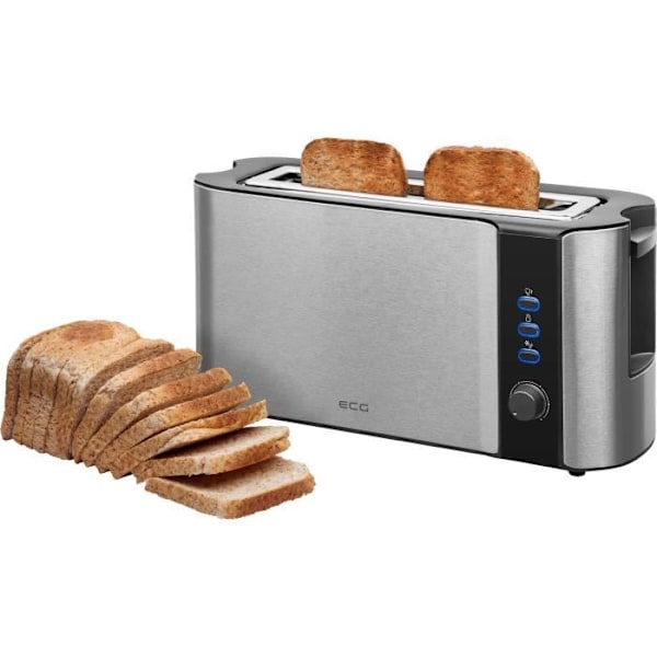 ECG ST 10630 SS - Brødrister i rustfrit stål - 2 skiver