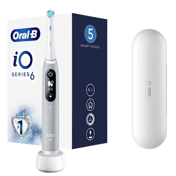 Tandbørste - tungeskraber Braun iO6 Grå Opal