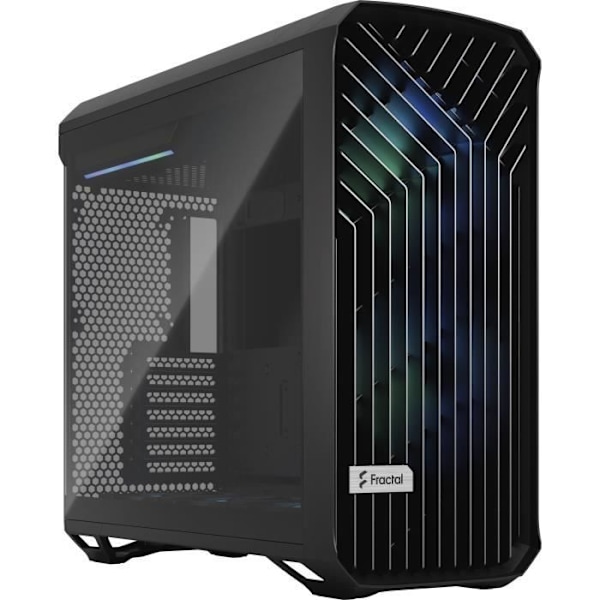 PC-fodral - FRACTAL DESIGN - Torrent Black RGB TG Light Tint - SSI-CEB - Optimerat luftflöde med 5 ARGB-fläktar (FD-C-TOR1A-04)