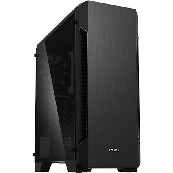 Zalman S3 TG Mid Tower ATX PC-kotelo lasipaneelilla - musta - TU