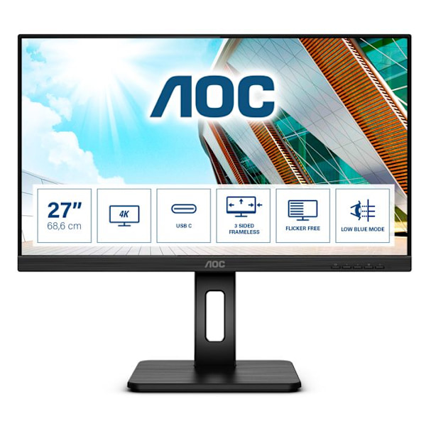 AOC U27P2CA PC-näyttö - musta - 27" musta