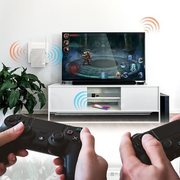 TENDA Dual band WiFi repeater 1200mbps, forlænger, enhver kompatibel internetboks, skjul SSID, WPS-funktion. A18