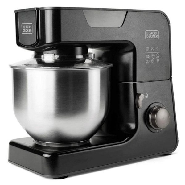 Robot køkkenmaskine multifunktion BLACK+DECKER BXKM1000E - 1000W, skål 5,2L, 8 hastigheder + Turbo